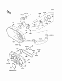 Converter Cover/Drive Belt Diagram and Parts List for KAF300-C6  Kawasaki 