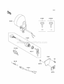 Headlights/Ignition Switch Diagram and Parts List for KAF300-D2  Kawasaki 