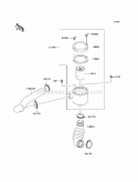Air Cleaner-Belt Converter Diagram and Parts List for KAF400-A1 2005 Kawasaki 