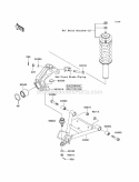 Suspension Diagram and Parts List for KAF400-A1 2005 Kawasaki 