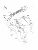 Front Fenders Diagram and Parts List for KAF400-A1 2005 Kawasaki 