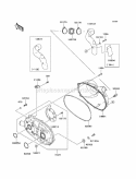 Converter Cover Diagram and Parts List for KAF400-AAF 2010 Kawasaki 