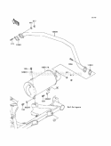 Mufflers Diagram and Parts List for KAF400-A9F 2009 Kawasaki 