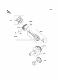 Crankshaft/Pistons Diagram and Parts List for KAF400-A9F 2009 Kawasaki 
