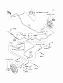 Rear Brake Piping Diagram and Parts List for KAF400-AAF 2010 Kawasaki 