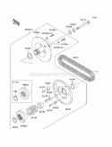 Driven Converter/Drive Belt Diagram and Parts List for KAF400-AAF 2010 Kawasaki 