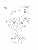 Fuel Tank Diagram and Parts List for KAF400-AAF 2010 Kawasaki 