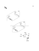 Reflectors Diagram and Parts List for KAF400-A9F 2009 Kawasaki 