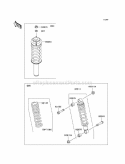 Shock Absorbers Diagram and Parts List for KAF400-A9F 2009 Kawasaki 
