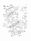 Frame Fittings - Front Diagram and Parts List for KAF400-AAF 2010 Kawasaki 