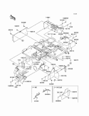 Frame Fittings - Rear Diagram and Parts List for KAF400-AAF 2010 Kawasaki 