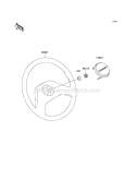 Steering Wheel Diagram and Parts List for KAF400-A9F 2009 Kawasaki 