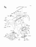 Front Box Diagram and Parts List for KAF400-AAF 2010 Kawasaki 