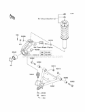 Suspension Diagram and Parts List for KAF400-A9F 2009 Kawasaki 