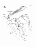 Front Fenders Diagram and Parts List for KAF400-AAF 2010 Kawasaki 