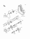Transmission Diagram and Parts List for KAF400-A9F 2009 Kawasaki 