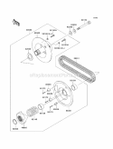 Driven Converter / Drive Belt Diagram and Parts List for KAF400-ACF 2012 Kawasaki 