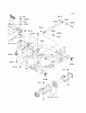 Swingarm Diagram and Parts List for KAF400-ACF 2012 Kawasaki 