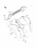 Front Fenders Diagram and Parts List for KAF400-ACF 2012 Kawasaki 