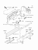 Labels Diagram and Parts List for KAF400-B1 2005 Kawasaki 