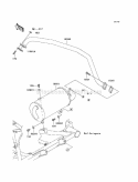 Mufflers Diagram and Parts List for KAF400-B1 2005 Kawasaki 