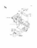 Engine Mount Diagram and Parts List for KAF400-B1 2005 Kawasaki 