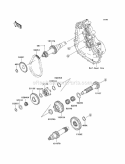 Transmission Diagram and Parts List for KAF400-B1 2005 Kawasaki 