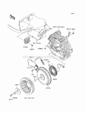 Generator/Ignition Coil Diagram and Parts List for KAF400-B1 2005 Kawasaki 