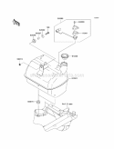 Fuel Tank Diagram and Parts List for KAF400-A6F 2006 Kawasaki 