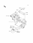 Engine Mount Diagram and Parts List for KAF400-BAF 2010 Kawasaki 