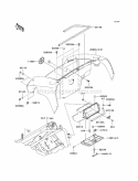 Front Box Diagram and Parts List for KAF400-BAF 2010 Kawasaki 
