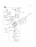 Carburetor Diagram and Parts List for KAF400-BAF 2010 Kawasaki 