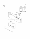 Ignition Switch Diagram and Parts List for KAF400-BCF 2012 Kawasaki 