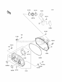 Converter Cover Diagram and Parts List for KAF400-BCF 2012 Kawasaki 