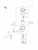 Air Cleaner-Belt Converter Diagram and Parts List for KAF400-BCF 2012 Kawasaki 