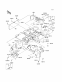 Frame Fittings - Rear Diagram and Parts List for KAF400-BCF 2012 Kawasaki 