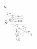 Suspension Diagram and Parts List for KAF400-A6F 2006 Kawasaki 