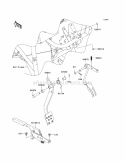 Brake Pedal / Throttle Lever Diagram and Parts List for KAF400-BCF 2012 Kawasaki 
