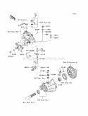 Gear Change Mechanism Diagram and Parts List for KAF400-B8F 2008 Kawasaki 
