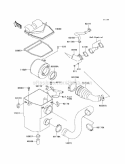 Air Cleaner Diagram and Parts List for KAF400-A1 2005 Kawasaki 