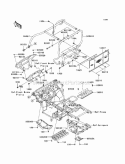 Guards/Cab Frame Diagram and Parts List for KAF400-C1 2005 Kawasaki 