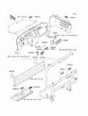 Labels Diagram and Parts List for KAF400-C1 2005 Kawasaki 