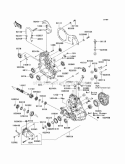 Gear Box Diagram and Parts List for KAF400-C1 2005 Kawasaki 