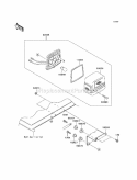 Taillights Diagram and Parts List for KAF400-A1 2005 Kawasaki 