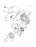 Generator/Ignition Coil Diagram and Parts List for KAF400-C1 2005 Kawasaki 