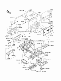 Guards/Cab Frame Diagram and Parts List for KAF400-CAF 2010 Kawasaki 