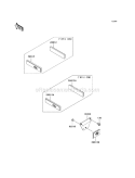 Reflectors Diagram and Parts List for KAF400-C8F 2008 Kawasaki 