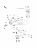 Suspension Diagram and Parts List for KAF400-CAF 2010 Kawasaki 