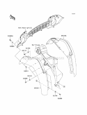 Front Fenders Diagram and Parts List for KAF400-CAF 2010 Kawasaki 