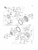 Front Hubs/Brakes Diagram and Parts List for KAF400-CAF 2010 Kawasaki 